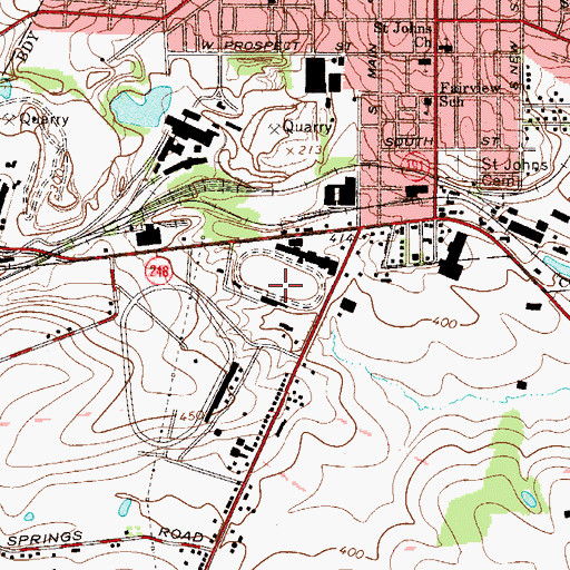 Topographic Map of Nazareth Carrier Annex Post Office, PA