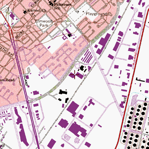 Topographic Map of Paschall New Post Office, PA