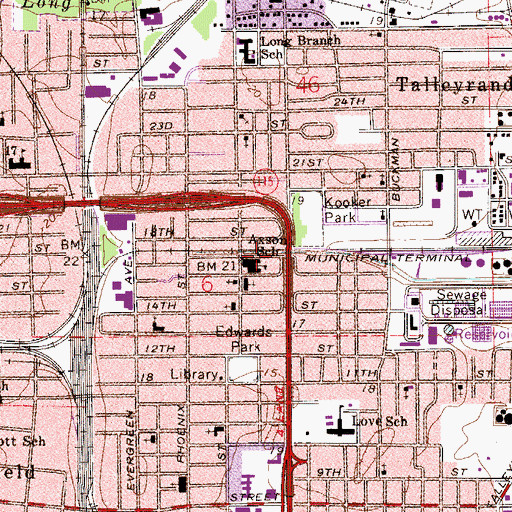 Topographic Map of Axson School, FL