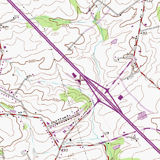 Topographic Map of Northwest Regional Police Department, PA