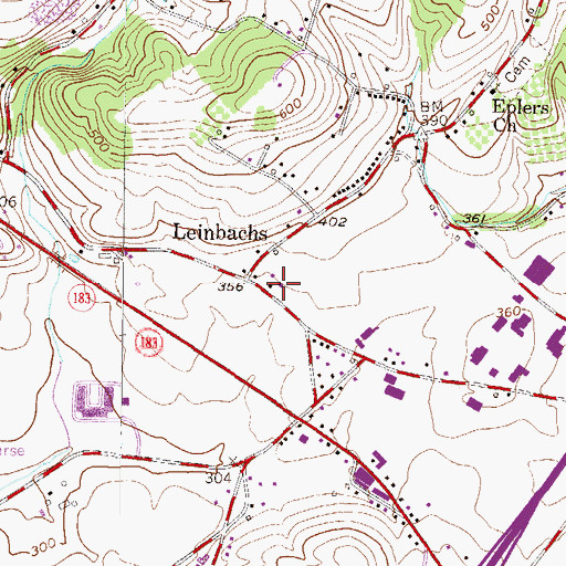 Topographic Map of Bern Township Police Department, PA