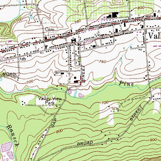 Topographic Map of Hegins Township Police Department, PA