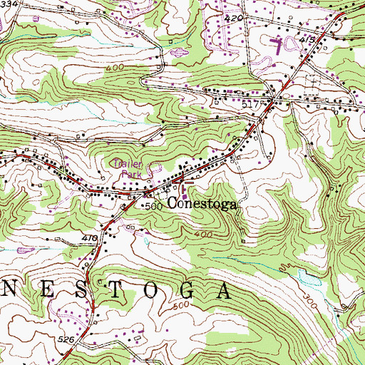 Topographic Map of Southern Regional Police Department, PA