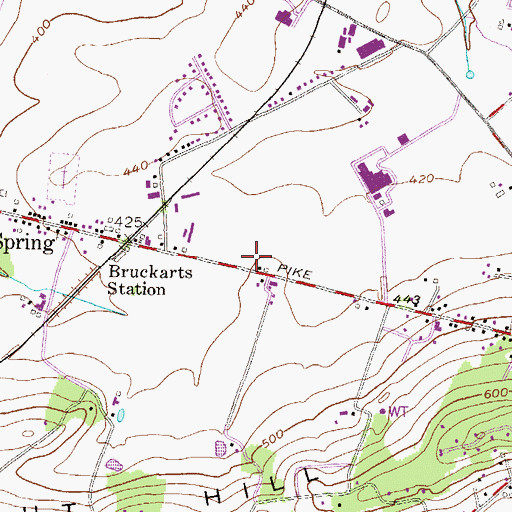 Topographic Map of West Hempfield Township Police Department, PA