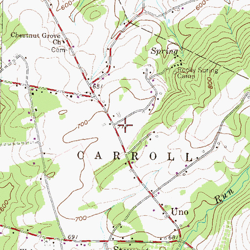 Topographic Map of Carroll Township Police Department, PA