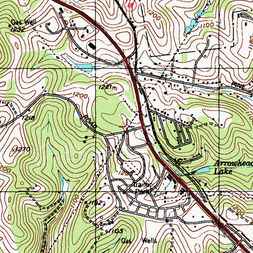 Topographic Map of Forward Township Police Department, PA
