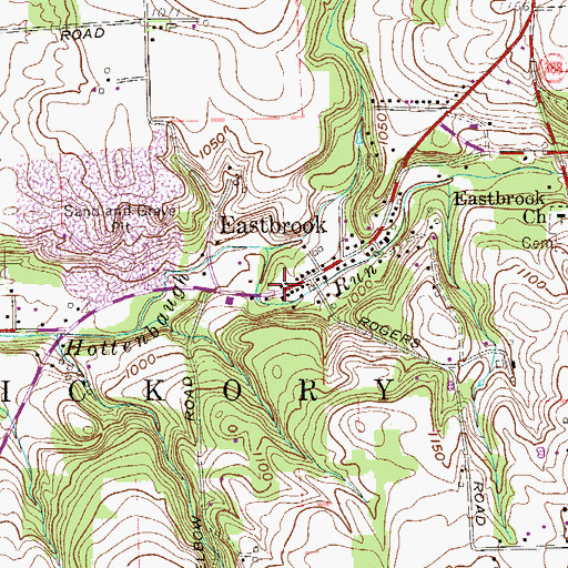 Topographic Map of Hickory Township Police Department, PA