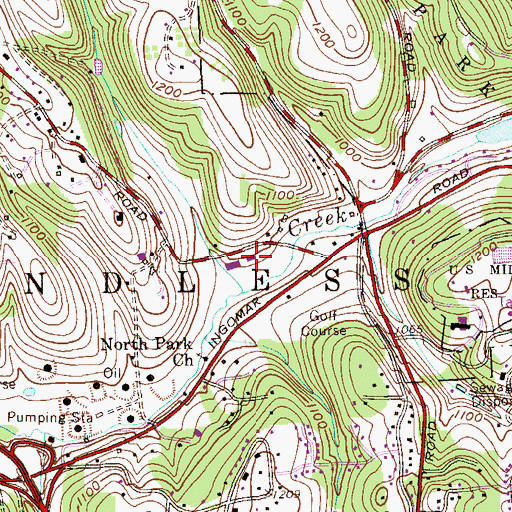 Topographic Map of McCandless Township Police Department, PA