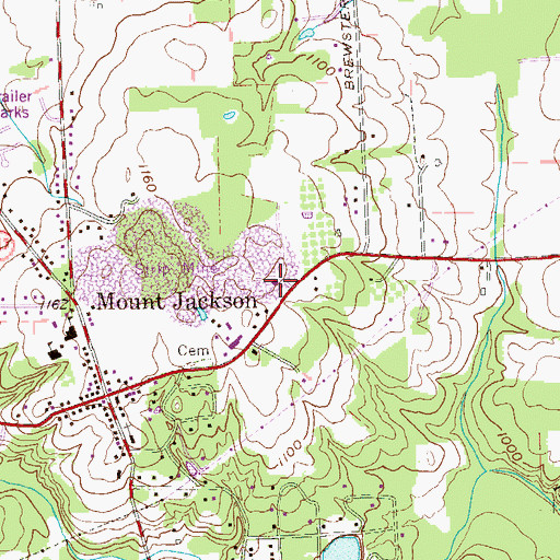 Topographic Map of North Beaver Township Police Department, PA
