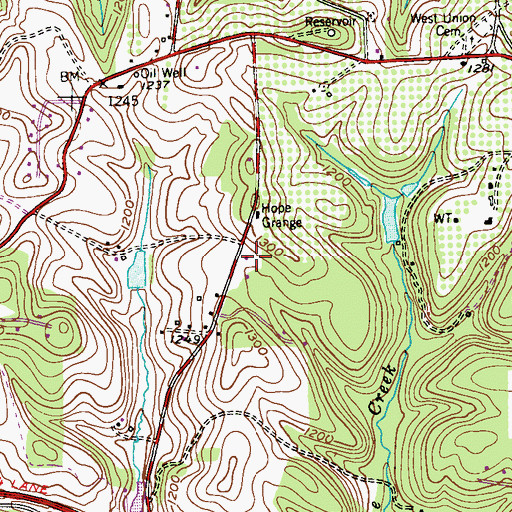Topographic Map of Northern Regional Police Department, PA