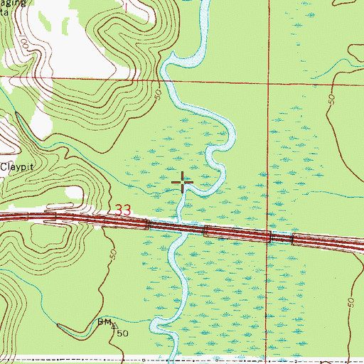 Topographic Map of Baggett Creek, FL