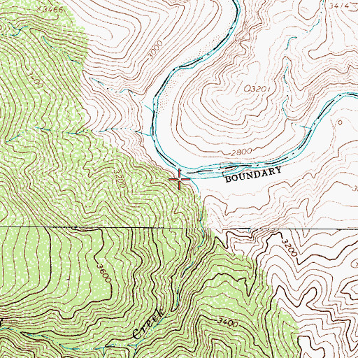 Topographic Map of Cold Water Creek, AZ