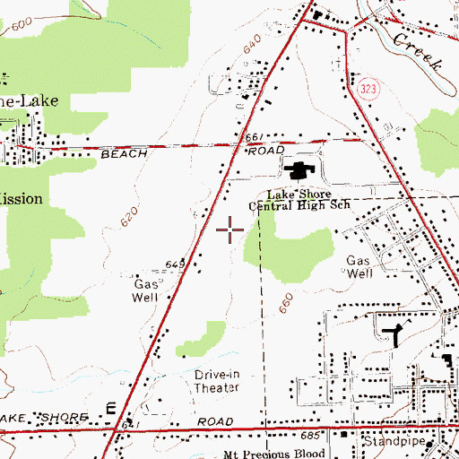 Topographic Map of Evans Police Department, NY