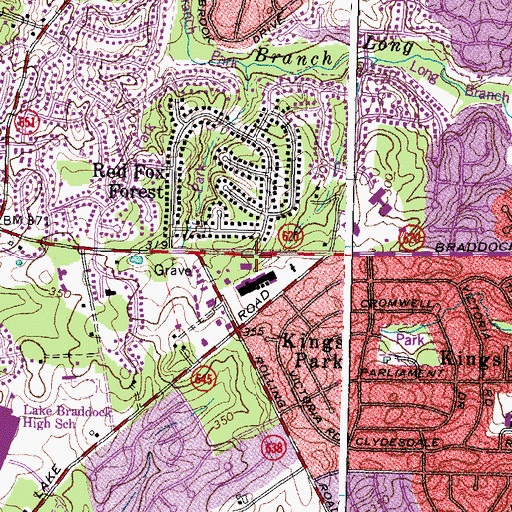 Topographic Map of Beach Family Cemetery, VA