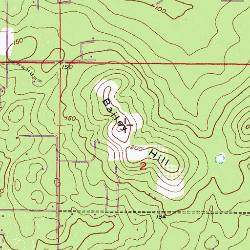 Topographic Map of Bailey Hill, FL