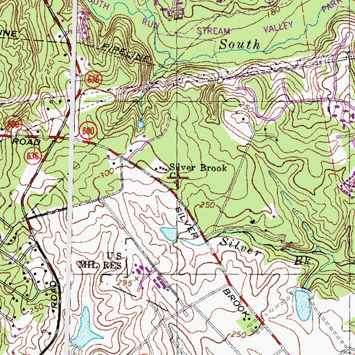 Topographic Map of Silverbrook United Methodist Church Cemetery, VA