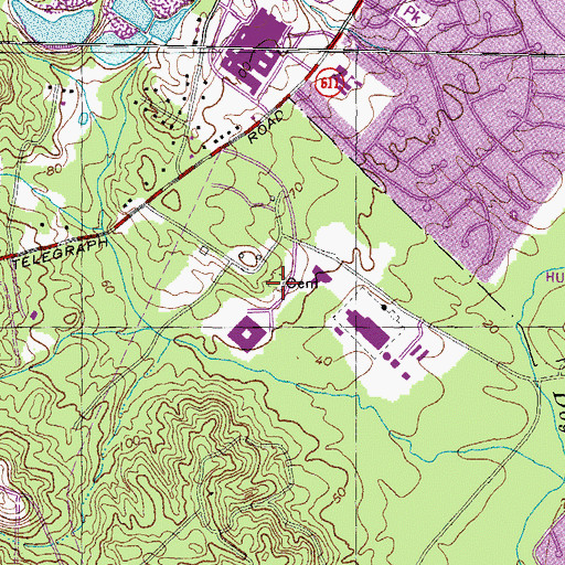 Topographic Map of Triplett Family Cemetery, VA