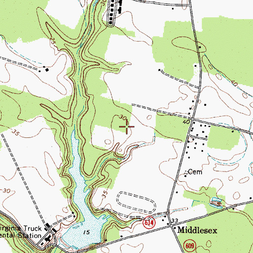 Topographic Map of Ames - Hyslop Family Cemetery, VA