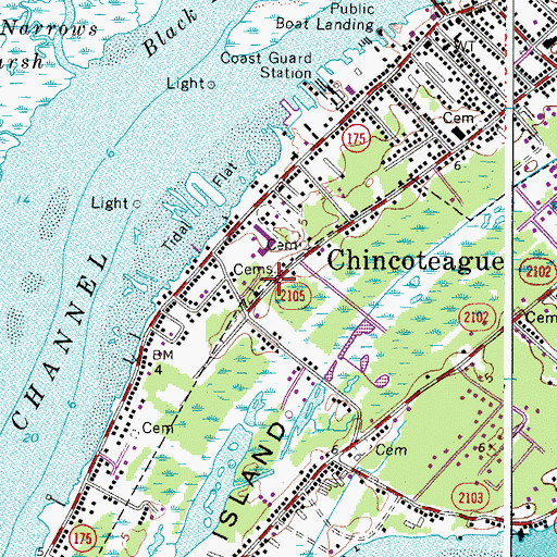 Topographic Map of Bunting Cemetery, VA