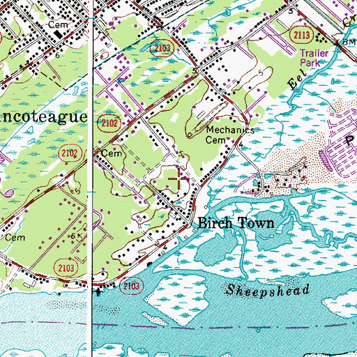 Topographic Map of Birch Family Cemetery, VA