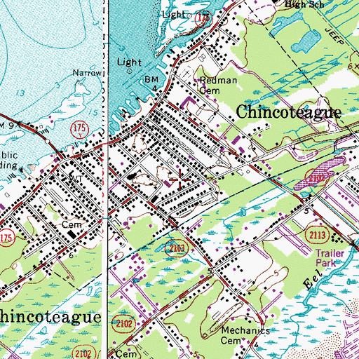 Topographic Map of Union Baptist Church Cemetery, VA