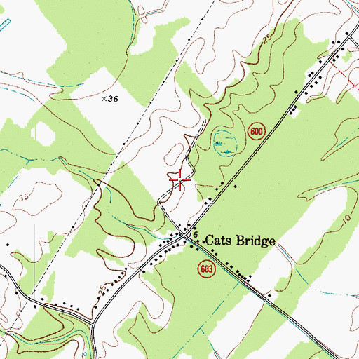 Topographic Map of Nock Cemetery, VA