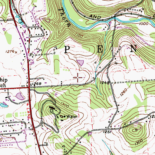 Topographic Map of Penn Township Police Department, PA