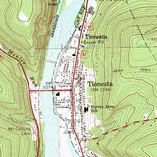 Topographic Map of Forest County Sheriff's Office, PA