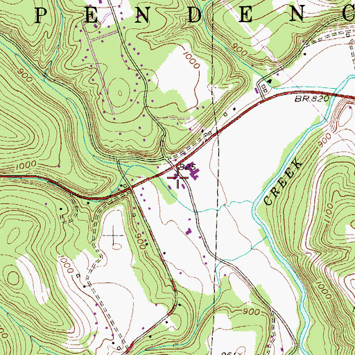 Topographic Map of Independence Township Police Department, PA