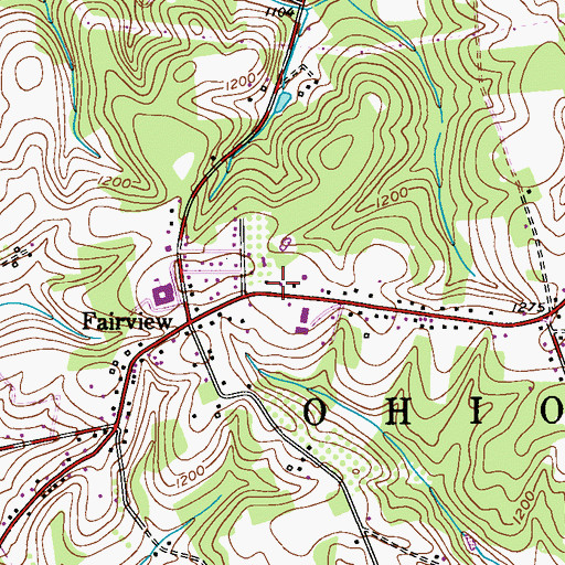 Topographic Map of Ohioville Borough Police Department, PA