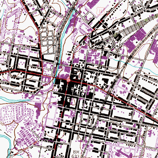 Topographic Map of Franklin County Sheriff's Office, PA