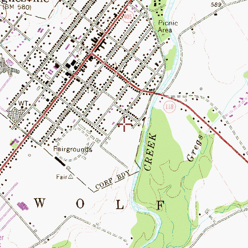 Topographic Map of Hughesville Borough Police Department, PA