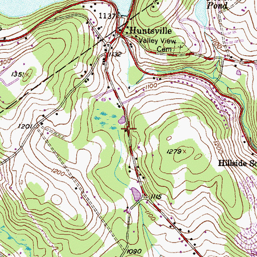 Topographic Map of Jackson Township Police Department, PA