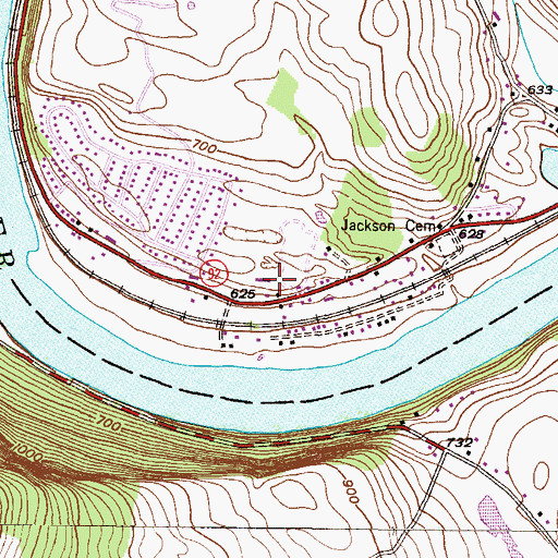 Topographic Map of Tunkhannock Township Police Department, PA