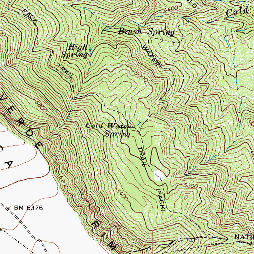 Topographic Map of Cold Water Spring, AZ