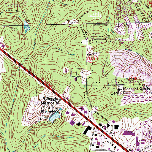 Topographic Map of Hilburn Annex Post Office, NC