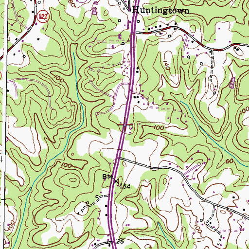 Topographic Map of Patuxent United Methodist Church Cemetery, MD