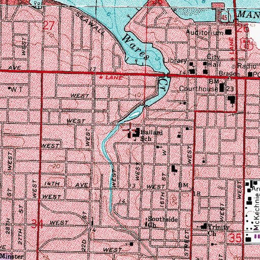 Topographic Map of Ballard Elementary School, FL