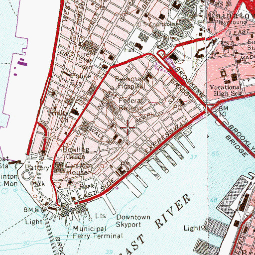 Topographic Map of New York City Department of Investigation, NY