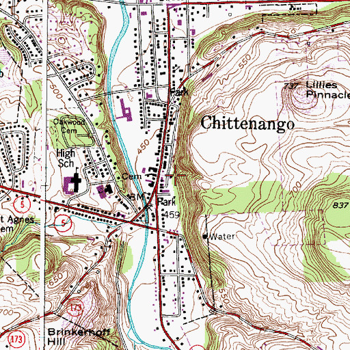 Topographic Map of Chittenango Police Department, NY