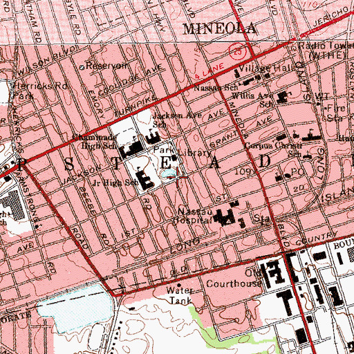 Topographic Map of Auxiliary Police Department, NY
