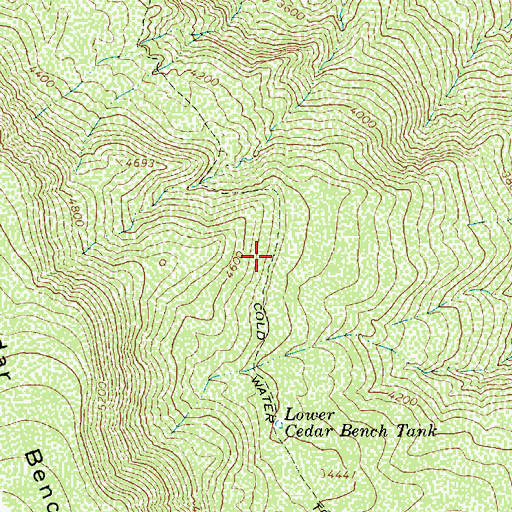 Topographic Map of Cold Water Trail, AZ