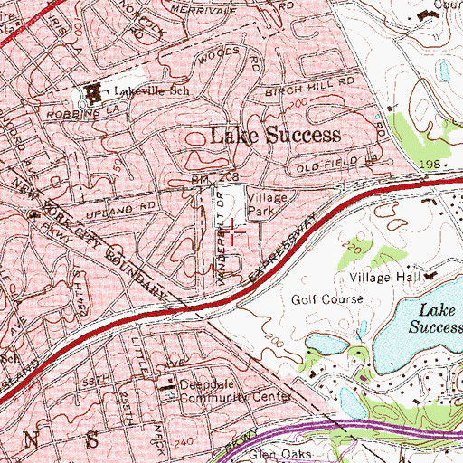Topographic Map of Lake Success Police Department, NY