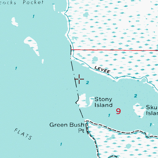 Topographic Map of Banana Creek, FL