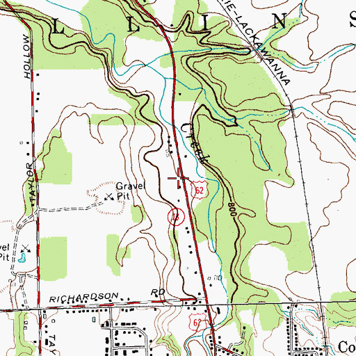 Topographic Map of New York State Police Troop A Zone 3 Collins Station, NY