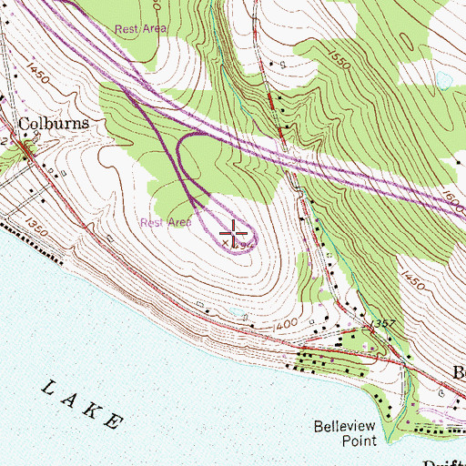 Topographic Map of New York State Police Troop A Zone 3 Ellery Station, NY