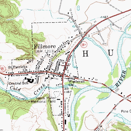 Topographic Map of New York State Police Fillmore Station, NY