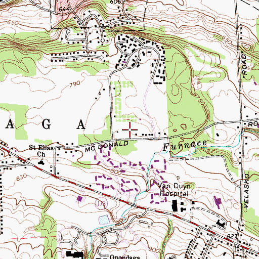 Topographic Map of Onondaga County Sheriff's Office - South Community Station, NY