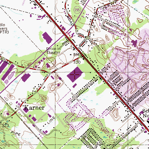 Topographic Map of Albany Post Office, NY