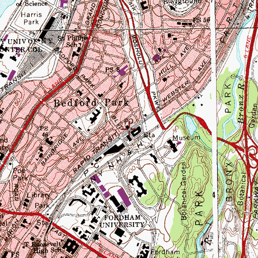 Topographic Map of Botanical Post Office, NY